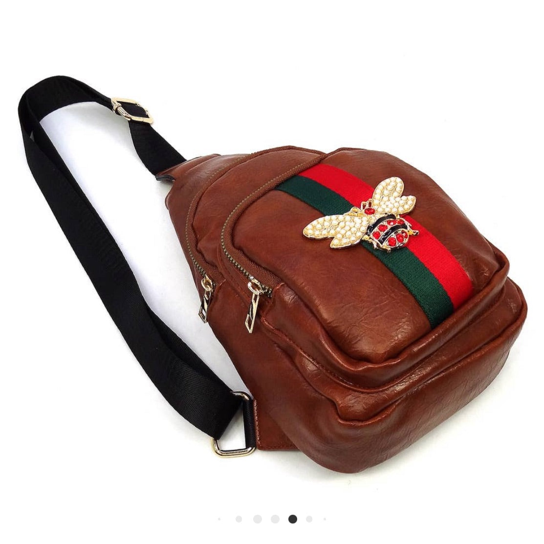 QBee Stripe Backpack Stone